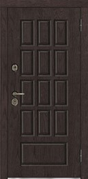 Дверь входная уличная Центурион Люкс, цвет английский орех, панель - trend цвет grigio (ral 7015)