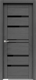 Дверь экошпон Велюкс 01 (Лакобель черный) 