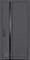 Дверь входная уличная Обсидиан Термо, цвет Серая эмаль, вставка черное стекло, панель - light 2110 (зеркало) цвет Капучино велюр - фото 108012