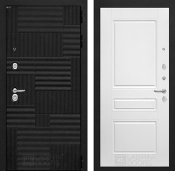 Входная дверь PAZL 03 - Белый софт - фото 100063