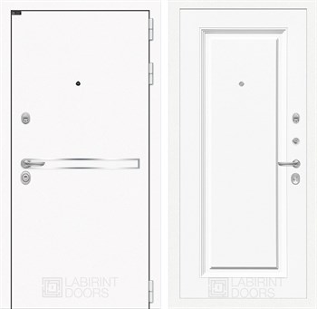 Входная дверь Лайн WHITE 27 - Эмаль RAL 9003 - фото 103219