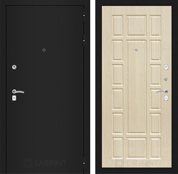 Входная дверь CLASSIC шагрень черная 12 - Беленый дуб - фото 103556