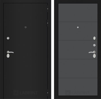 Входная дверь CLASSIC шагрень черная 13 - Графит софт - фото 103562
