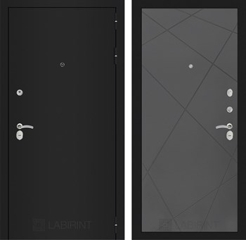 Входная дверь CLASSIC шагрень черная 24 - Графит софт - фото 103566