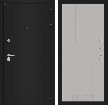 Входная дверь CLASSIC шагрень черная 21 - Грей софт - фото 103570