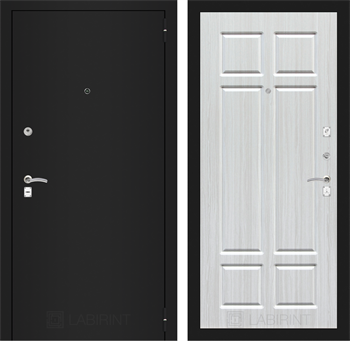 Входная дверь CLASSIC шагрень черная 08 - Кристалл вуд - фото 103582