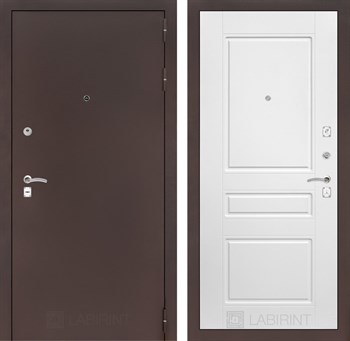 Входная дверь CLASSIC антик медный 03 - Белый софт - фото 103636