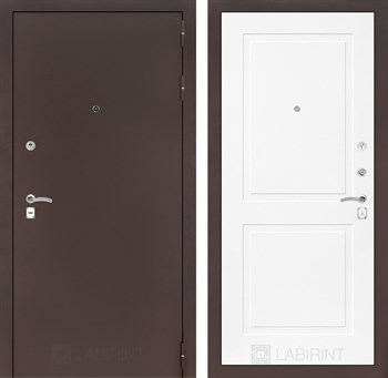 Входная дверь CLASSIC антик медный 11 - Белый софт - фото 103639