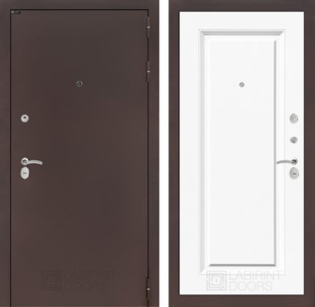 Входная дверь CLASSIC антик медный 27 - Эмаль RAL 9003 - фото 103687