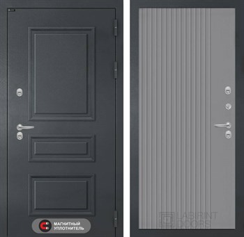 Входная дверь Атлантик 29 - Серый рельеф софт - фото 104104