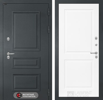 Входная дверь Атлантик 11 - Белый софт - фото 104116