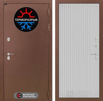 Входная дверь Термо Магнит 29 - Белый рельеф софт - фото 104384