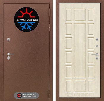 Входная дверь Термо Магнит 12 - Беленый дуб - фото 104454