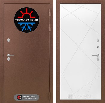 Входная дверь Термо Магнит 24 - Белый софт - фото 104490