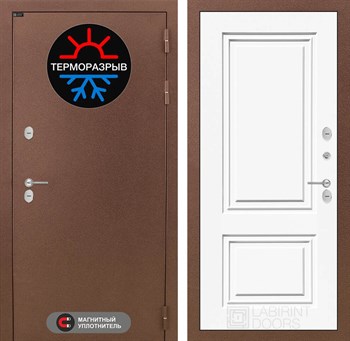 Входная дверь Термо Магнит 26 - Эмаль RAL 9003 - фото 104500