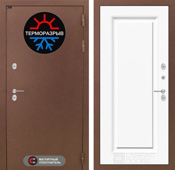 Входная дверь Термо Магнит 27 - Эмаль RAL 9003 - фото 104503