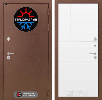 Входная дверь Термо Магнит 21 - Белый софт - фото 104505