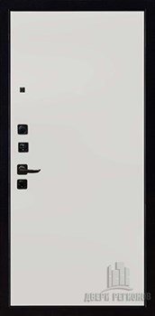 Дверь входная Quadro, цвет бетон графит темный 10 мм, панель - quadro цвет меламин белый - фото 106104