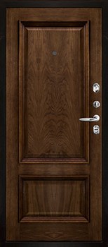 Дверь входная Quadro, цвет бетон графит темный 10 мм, панель - корсика цвет дуб brandy - фото 106146