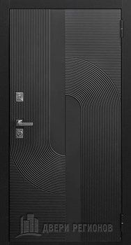 Дверь входная Орбита, цвет чёрная мягкая шагрень, панель - орбита цвет пвх белая мягкая шагрень - фото 106339