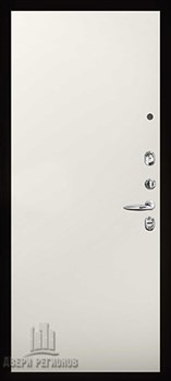 Дверь входная Президент Тренд Титан, цвет силк титан + черный пластик, панель - aurum цвет магнолия гладкая - фото 106418