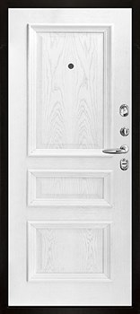 Дверь входная Президент Тренд Титан, цвет силк титан + черный пластик, панель - барселона цвет дуб perla - фото 106460