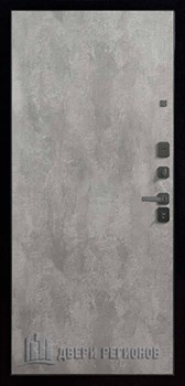 Дверь входная Президент Лайн Титан, цвет силк титан + черный пластик, панель - президент тренд цвет цемент светлый - фото 106486