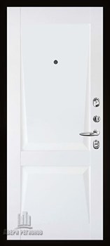 Дверь входная уличная Панцирь, цвет букле опал, панель - perfecto цвет белый бархат - фото 107762