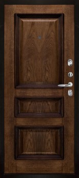 Дверь входная уличная Центурион Люкс, цвет английский орех, панель - барселона цвет дуб brandy - фото 108271