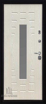 Дверь входная уличная Викинг, цвет лиственница мореная + черная патина, панель - викинг цвет слоновая кость + черная патина - фото 108408 Дверь входная уличная Викинг, цвет лиственница мореная + черная патина, панель - викинг цвет слоновая кость + черная патина - фото 108408