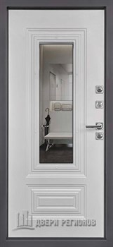 Дверь входная уличная Сибирь, цвет akzonobel грунт + n23129  муар меланж махагон, панель - сибирь цвет белый матовый - фото 108412