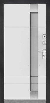 Дверь входная уличная Скандинавия, цвет графит патина, панель - скандинавия цвет белая эмаль - фото 108414 Дверь входная уличная Скандинавия, цвет графит патина, панель - скандинавия цвет белая эмаль - фото 108414