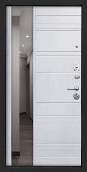 Дверь входная Космо Z, цвет Зеркало Стиль белое матовое, панель - Космо z цвет Зеркало Стиль белое матовое - фото 110186