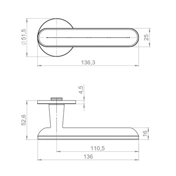 Ручка Armadillo (Армадилло) раздельная R.YM.FRAPPE MWSC-33 итальянский тисненый - фото 113915