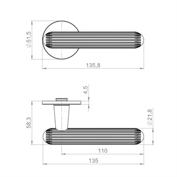 Ручка Armadillo (Армадилло) раздельная R.YM.ECLAIR MWSC-33 итальянский тисненый - фото 113944