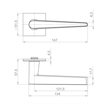 Ручка Armadillo (Армадилло) раздельная K.YM.GELATO MWSC-33 итальянский тисненый - фото 113948