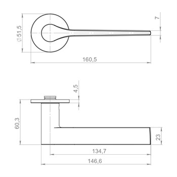 Ручка Armadillo (Армадилло) раздельная R.YM.CREME AC-9 медь - фото 113986