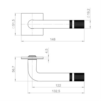 Ручка Armadillo (Армадилло) раздельная K.YM.CANNOLI FSG-39 флор. золото - фото 114067