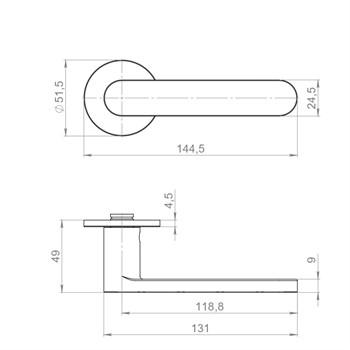 Ручка Armadillo (Армадилло) раздельная R.YM.SAVOIARDI BL-26 черный - фото 114132