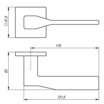 Ручка Armadillo (Армадилло) раздельная K.USS52.GRAND (GRAND USS) BPVD-77 вороненый никель - фото 114266