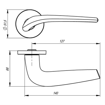 Ручка Armadillo (Армадилло) раздельная R.URS52.TWIN (TWIN URS) MWSC-33 итальянский тисненый - фото 114322