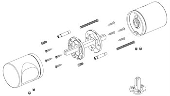 Ручка Armadillo (Армадилло) раздельная K.ART52.SYMMETRY MWSC-33 итальянский тисненый - фото 114362
