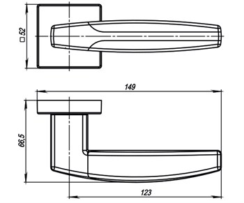 Ручка Armadillo (Армадилло) раздельная K.USQ52.ARC (ARC USQ2) BB/SBB-17 кор.бронза/мат.кор.бронза - фото 114411