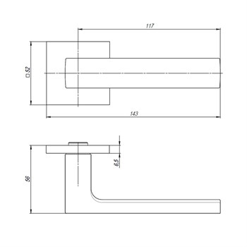 Ручка Armadillo (Армадилло) раздельная K.USS52.SKY AC-9 медь - фото 114552