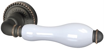Ручка Armadillo (Армадилло) раздельная Silvia CL1/HD ABL-18/WP-109 Темная медь/бел. фарфор - фото 114584