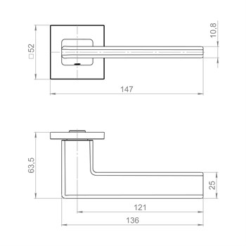 Ручка Fuaro (Фуаро) раздельная K.ZL52.HORIZON SSG-39 сатинированное золото - фото 114833