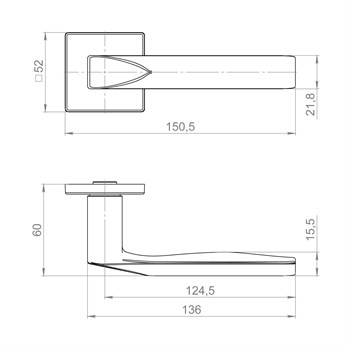 Ручка Fuaro (Фуаро) раздельная K.ZL52.AZIMUT SSC-16 сатинированный хром - фото 114854