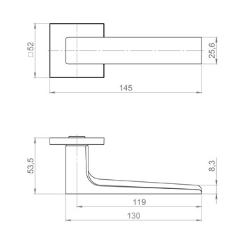 Ручка Fuaro (Фуаро) раздельная K.ZL52.BASIC BL-24 черный - фото 114875
