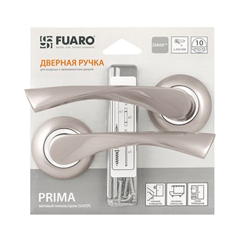 Ручка Fuaro (Фуаро) раздельная PRIMA RM/HD SN/CP-3 матовый никель/хром - фото 115067