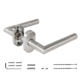 Ручка Fuaro (Фуаро) раздельная R.DSS201-0204P/19 INOX 201 (овальное основание) - фото 115159